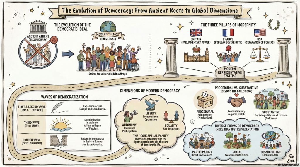The Evolution of Democracy, Procedural and Substantive Democracy, Waves of Democracy, Dimension of Democracy